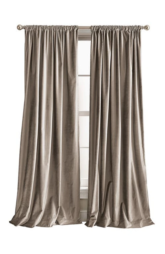 DKNY Modern Knotted Velvet Set of 2 Window Panels in Mocha at Nordstrom