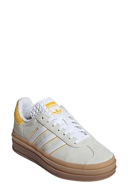 adidas Gazelle Bold Platform Sneaker in Ivory/White/Bold Gold at Nordstrom, Size 10