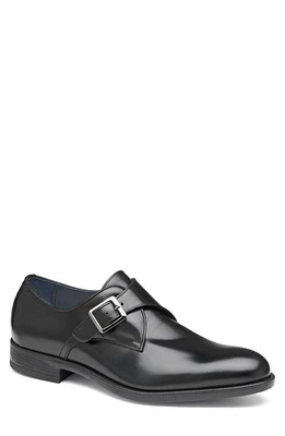 JOHNSTON & MURPHY COLLECTION Flynch Monk Strap Loafer Black Italian Calfskin at Nordstrom,