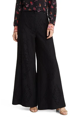 KOBI HALPERIN Morgan Lace Palazzo Pants Black at Nordstrom,