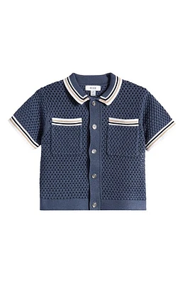 Reiss Kids' Coulson Jr. Short Sleeve Polo Sweater Airforce Blue at Nordstrom, Y