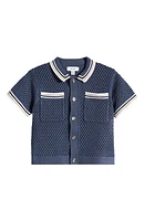 Reiss Kids' Coulson Jr. Short Sleeve Polo Sweater Airforce Blue at Nordstrom, Y