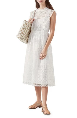 LK Bennett Laila Broderie Cotton Dress White at Nordstrom, Us