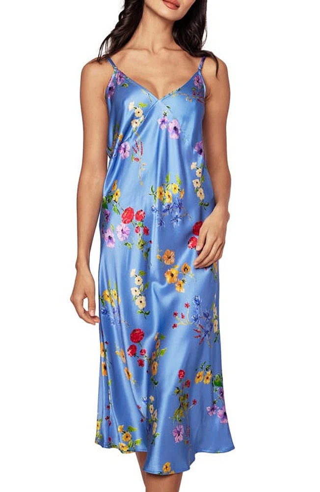 Petite Plume Brilliant Botanical Mulberry Silk Nightgown at Nordstrom