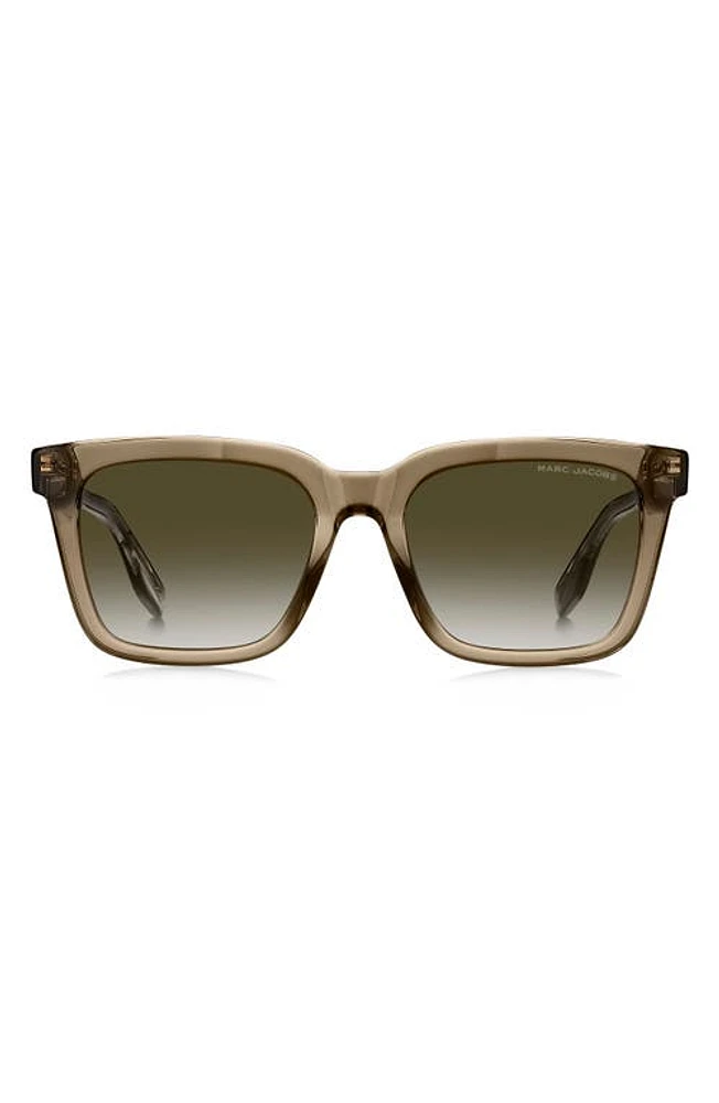 Marc Jacobs 54mm Gradient Square Sunglasses in Beige/Green Shaded at Nordstrom