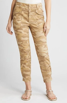 Wit & Wisdom 'Ab'Solution Skyrise Camo Print Utility Pants Honey Wheat at Nordstrom,