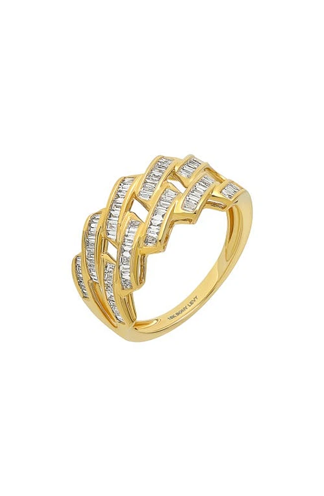 Bony Levy Gatsby Wide Diamond Ring in 18K Yellow Gold at Nordstrom, Size 8.5