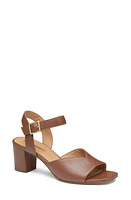 Johnston & Murphy Evelyn Ankle Strap Sandal Cognac Glove at Nordstrom,