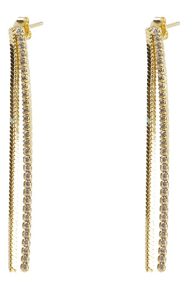 Argento Vivo Sterling Silver Chain Linear Drop Earrings in Gold at Nordstrom