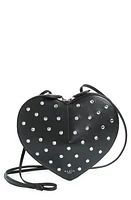 Alaïa Le Coeur Crystal Embellished Lambskin Leather Crossbody Bag in Noir at Nordstrom