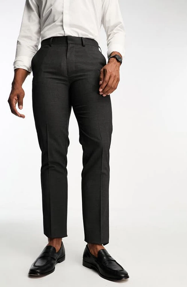 ASOS DESIGN Slim Fit Suit Trousers Charcoal at Nordstrom, 30 X