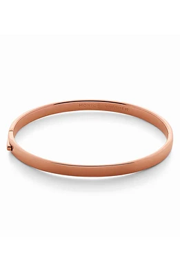 Monica Vinader Essential Hinged Bangle Bracelet in 18Ct Rose Gold On Silver at Nordstrom, Size Medium