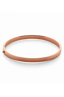 Monica Vinader Essential Hinged Bangle Bracelet in 18Ct Rose Gold On Silver at Nordstrom, Size Medium