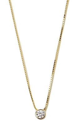 Argento Vivo Sterling Silver Cubic Zirconia Pendant Necklace in Gold at Nordstrom