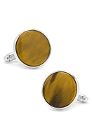 Cufflinks, Inc. Tiger's Eye Cuff Links in Silver And Tigers Eye at Nordstrom