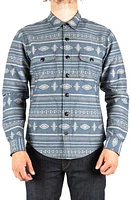 HIROSHI KATO The Anvil Jacquard Cotton Shirt Jacket in Light Blue at Nordstrom, Size Small