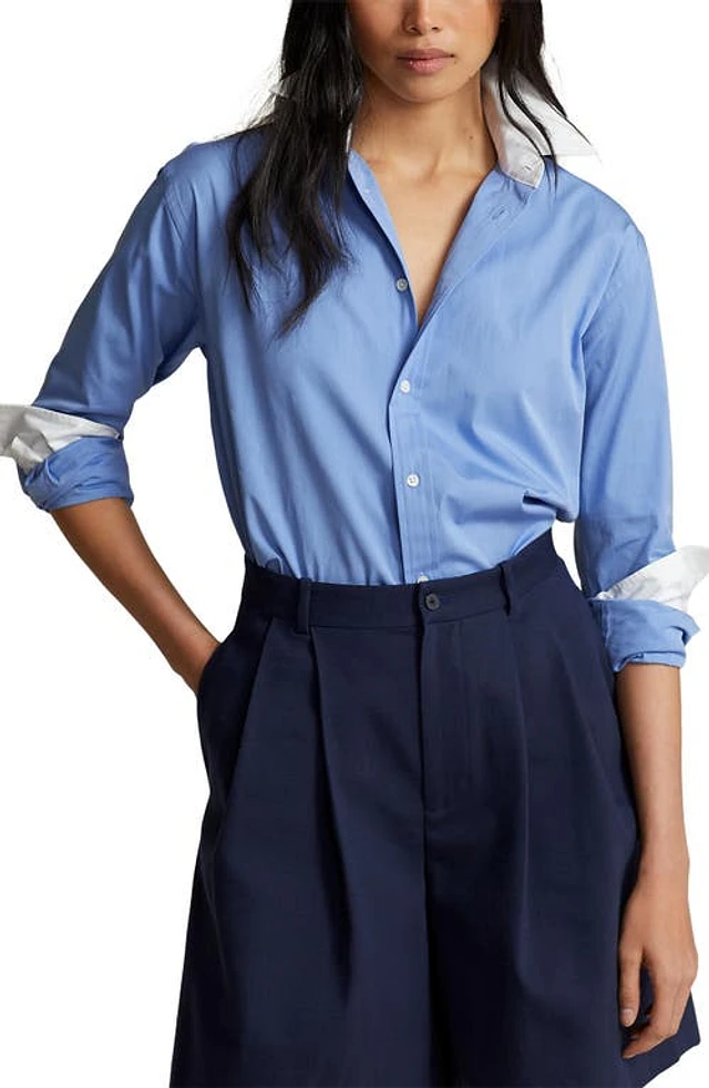 nordstrom blue dress shirt Women's Blue Button Up Tops