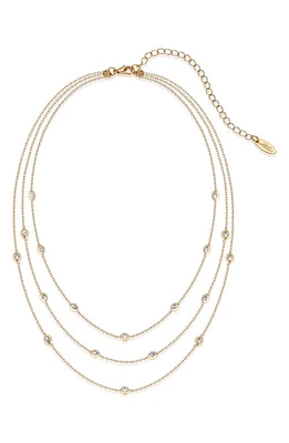 Ettika Crystal Station Layered Necklace in Gold at Nordstrom