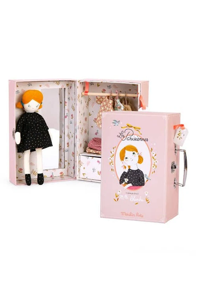 Speedy Monkey Blanche Wardrobe Suitcase & Doll in Pink at Nordstrom