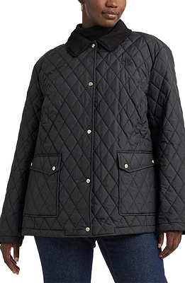 Lauren Ralph Quilted Barn Jacket Black at Nordstrom,