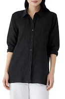 Eileen Fisher Classic Organic Linen Button-Up Shirt at Nordstrom,