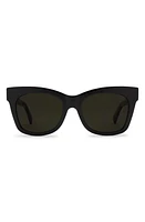 Electric Capri 52mm Polarized Cat Eye Sunglasses in Gloss Black/Grey Polar at Nordstrom