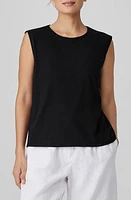 Eileen Fisher Crewneck Organic Cotton Jersey Sleeveless Top at Nordstrom,