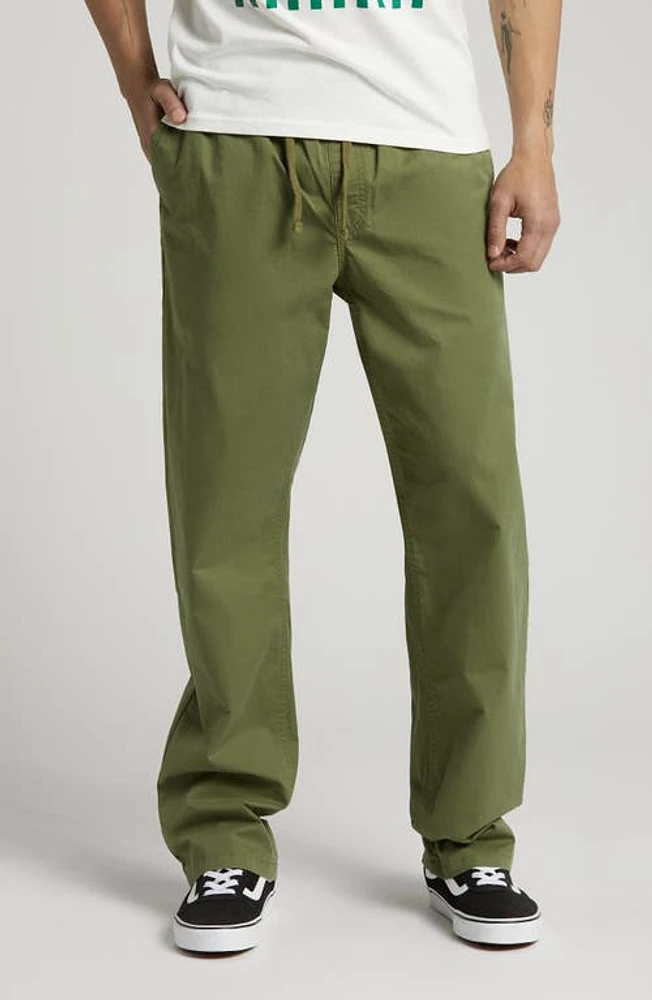 Vans Range Relaxed Elastic Waist Pants Olivine at Nordstrom,