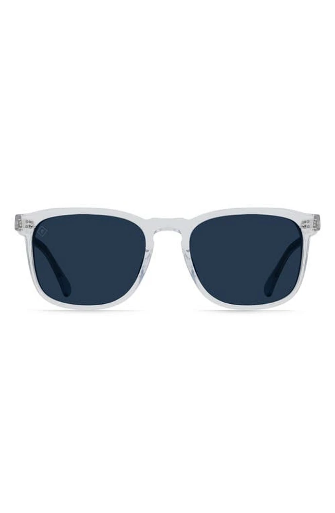 RAEN Wiley Polarized Square Sunglasses in Crystal Clear/Polar Blue at Nordstrom