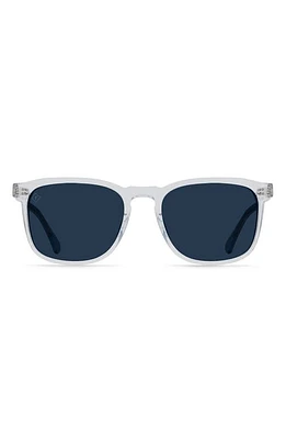 RAEN Wiley Polarized Square Sunglasses in Crystal Clear/Polar Blue at Nordstrom