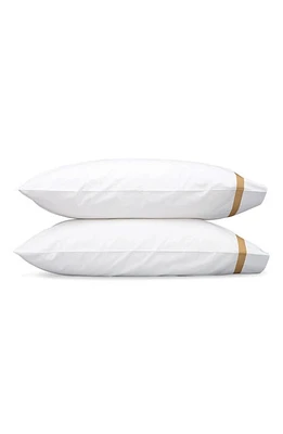 Matouk Lowell 600 Thread Count Set of 2 Pillowcases in Bronze at Nordstrom