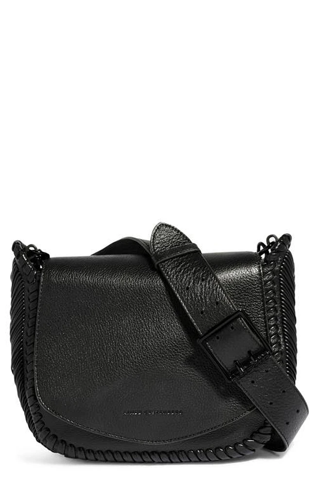 Aimee Kestenberg All for Love Leather Crossbody Bag in Black With Shiny Black at Nordstrom