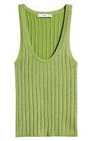 MANGO Metallic Rib Sweater Tank at Nordstrom,