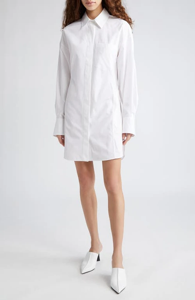 Stella McCartney Long Sleeve Cotton Poplin Shirtdress 9000 - Pure White at Nordstrom, Us