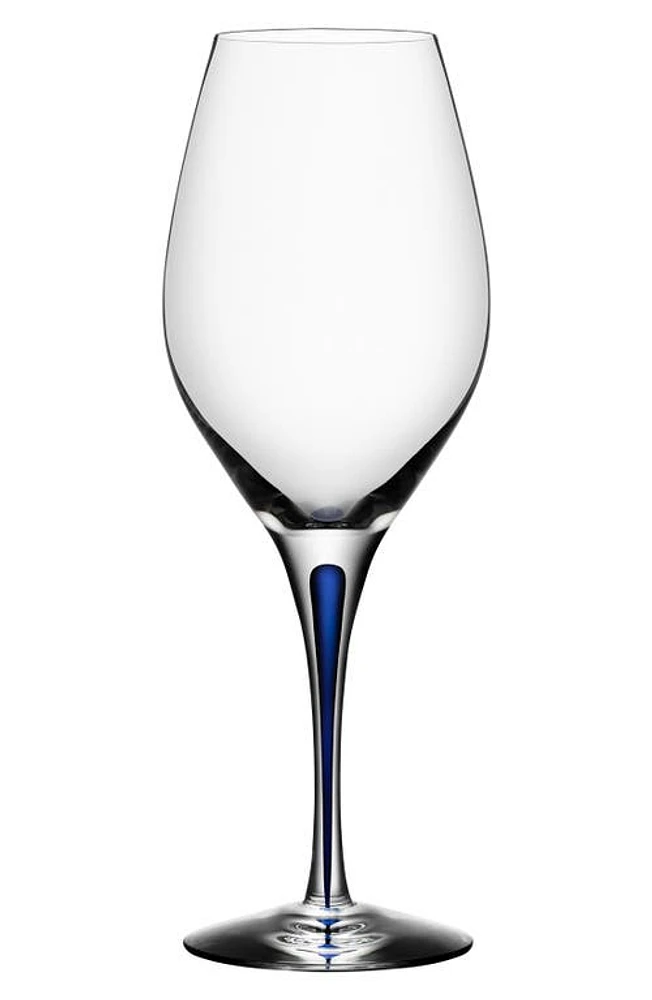 Orrefors Intermezzo Wine Glass in Clear/Blue at Nordstrom