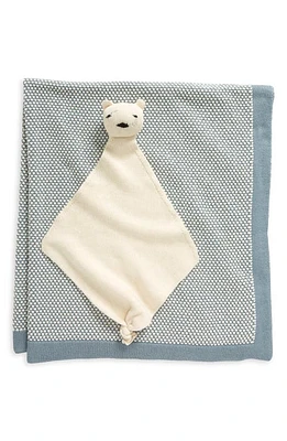 Pink Lemonade Bunny Organic Cotton Baby Blanket & Bear Lovey Set in Blue at Nordstrom