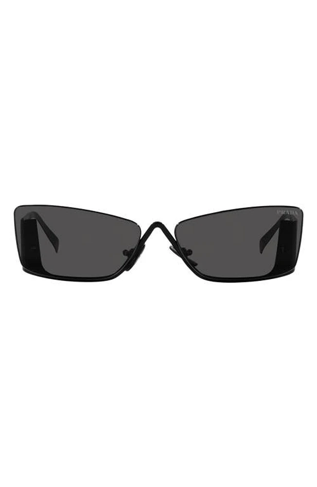 Prada 57mm Rectangular Sunglasses in Black at Nordstrom