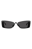 Prada 57mm Rectangular Sunglasses in Black at Nordstrom