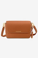 MAISON de SABRÉ Mini Leather Flap Bag in Pecan Brown at Nordstrom, Size Small