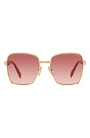 Prada 57mm Gradient Pillow Sunglasses in Gold at Nordstrom