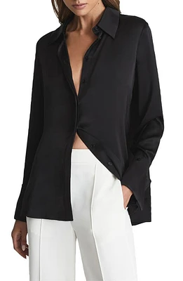 Reiss Haley Silk Shirt Black at Nordstrom, Us