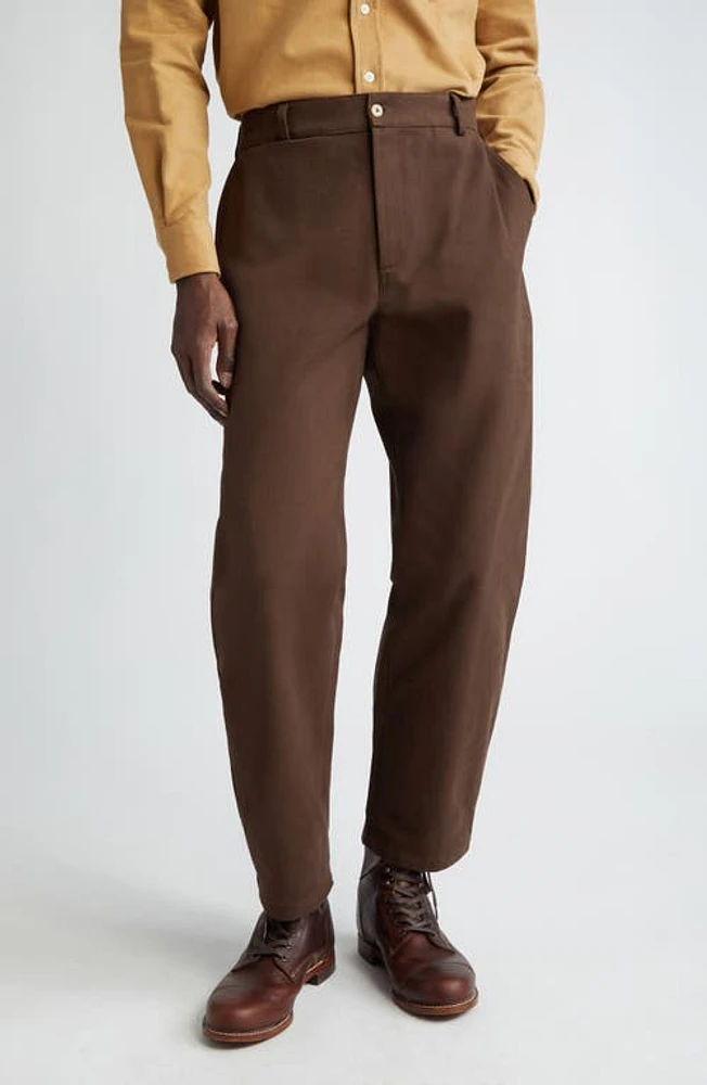 De Bonne Facture Cotton Drill Balloon Trousers Brown at Nordstrom, Us