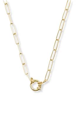 Argento Vivo Sterling Silver Knife Edge Paper Clip Chain Necklace in Gold at Nordstrom