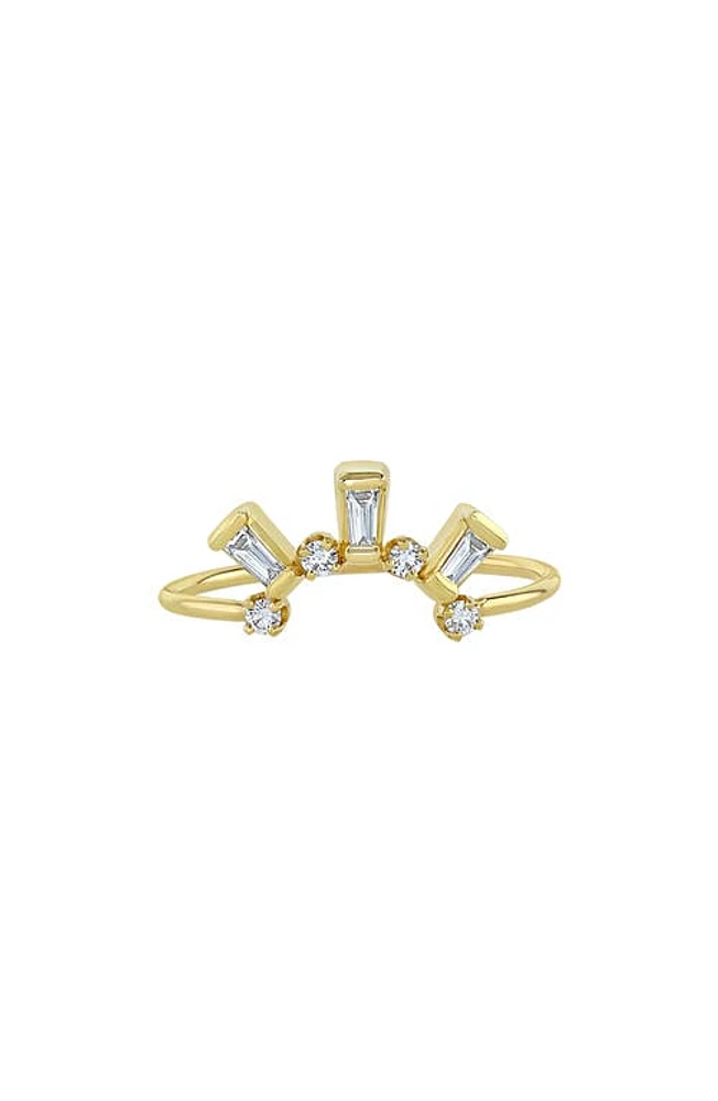 Zoë Chicco Diamond Baguette Arch Ring 14K Yg at Nordstrom,