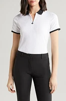 J. Lindeberg Izara Tipped Performance Polo White at Nordstrom,