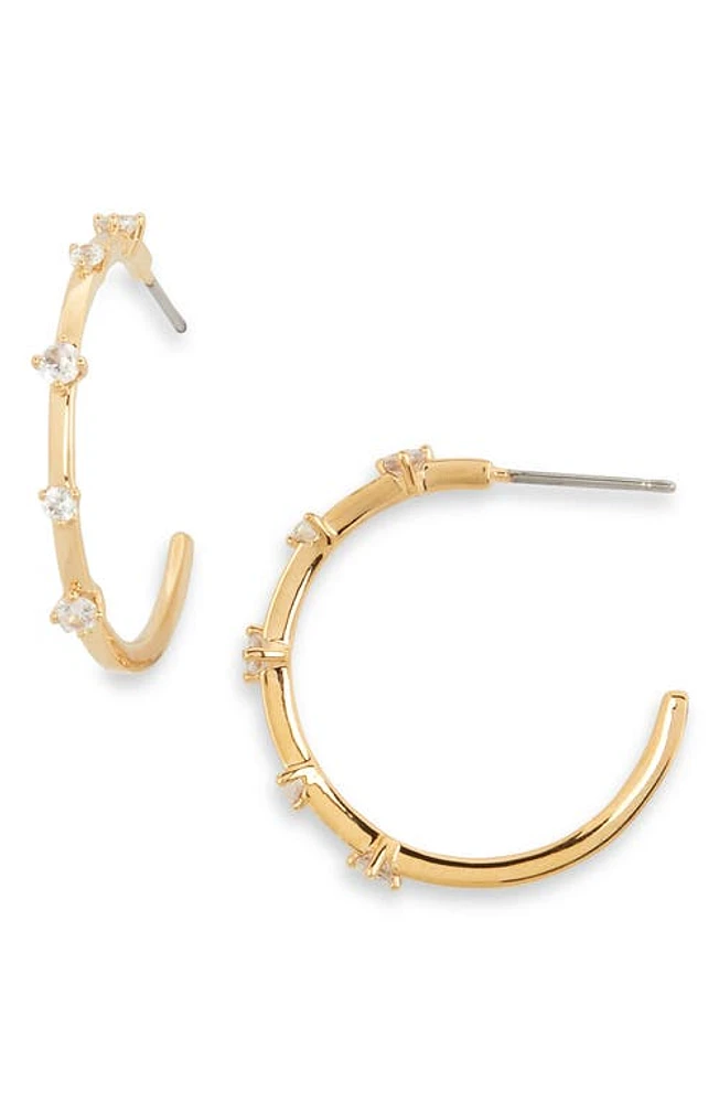 AJOA Cubic Zirconia Hoop Earrings in Gold at Nordstrom