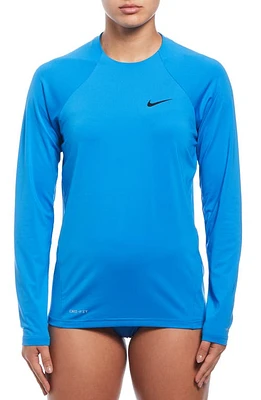 Nike Essential Dri-FIT Long Sleeve Hydroguard Top Photo Blue at Nordstrom,