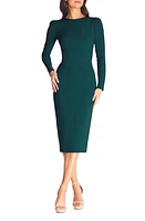 Dress the Population Nadia Long Sleeve Scoop Back Midi at Nordstrom,