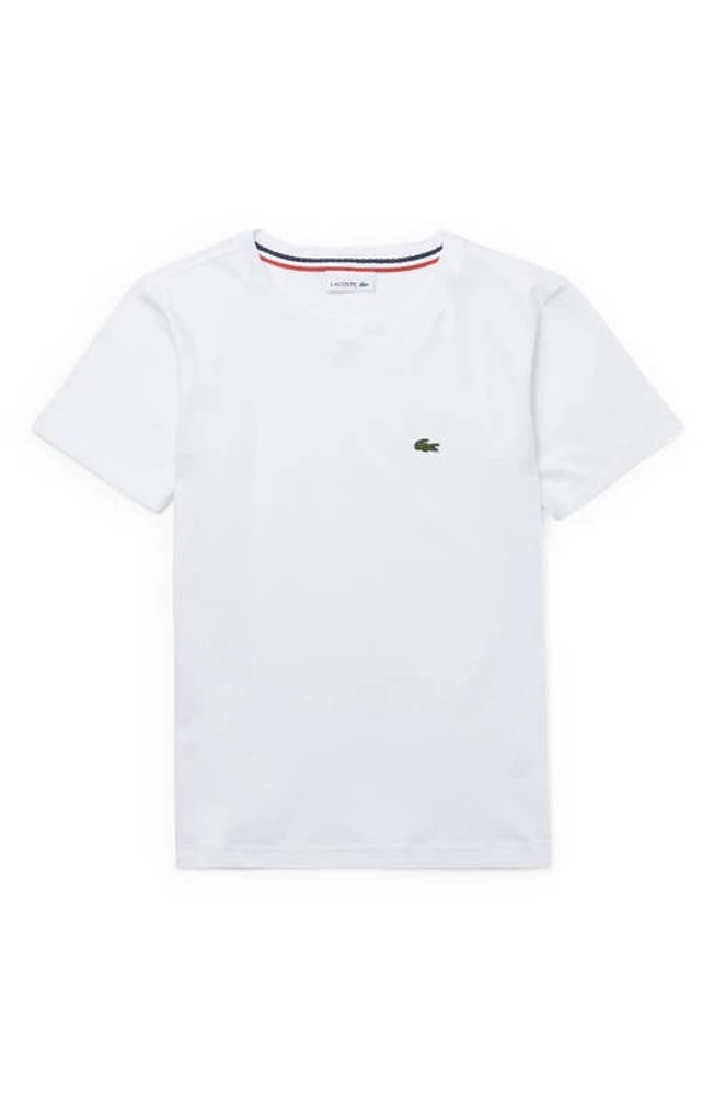 Lacoste Cotton T-Shirt in White at Nordstrom, Size 6Y