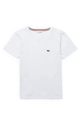 Lacoste Cotton T-Shirt in White at Nordstrom, Size 6Y